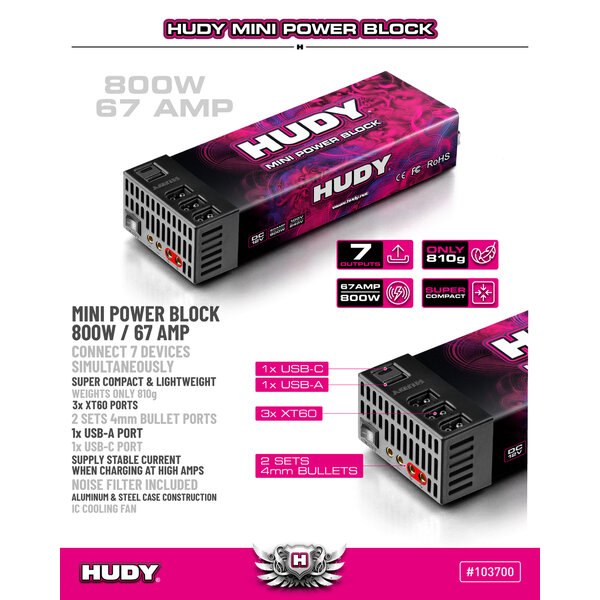 HUDY MINI POWER BLOCK 800W