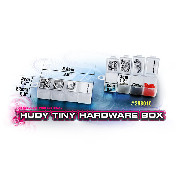 HUDY TINY HARDWARE BOX - 4-COMPARTMENTS