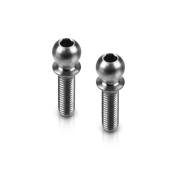 HUDY TITANIUM BALL STUD D=5.4 / L=10 / S=4.5 / 2MM HEX (2)