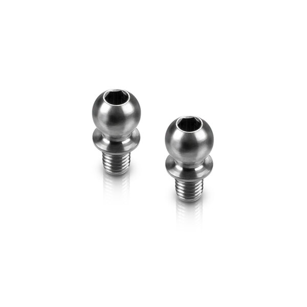 HUDY TITANIUM BALL STUD D=4.9 / L=4 / S=3.5 / 2MM HEX (2)