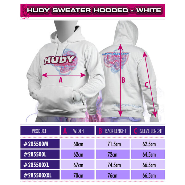 HUDY SWEATER HOODED - WHITE (XXL)