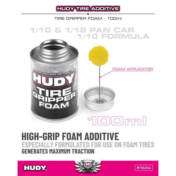 HUDY TIRE ADDITIVE - TIRE GRIPPER FOAM - 100ML