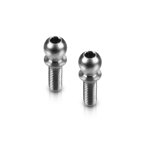 HUDY TITANIUM BALL STUD D=5.4 / L=8 / S=4.5 / 2MM HEX (2)