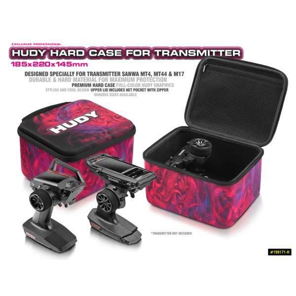 HUDY HARD CASE - 185x220x145MM - TRANSMITTER SANWA MT44 & M17