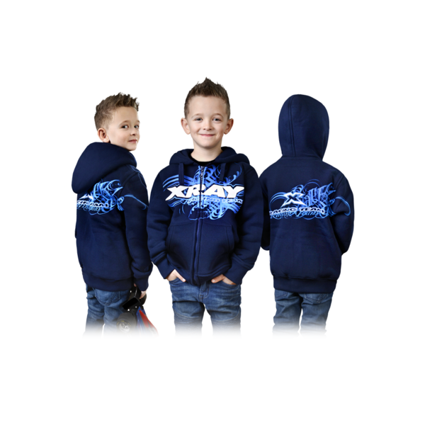 XRAY JUNIOR SWEATER HOODED WITH ZIPPER - BLUE (XL)