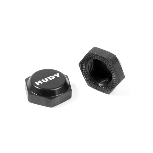 ALU 1/8 WHEEL NUT WITH COVER - RIBBED (2)