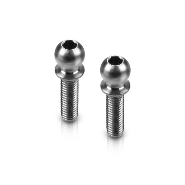 HUDY TITANIUM BALL STUD D=4.9 / L=10 / S=3.5 / 2MM HEX (2)